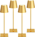 Kakanuo Gold Cordless Rechargeable Table Lamp 5000mAh Battery Operated Lamps, 3 Colors Stepless Dimming Touch Lamp for Dining, Living…