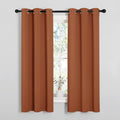 NICETOWN Blackout Curtain Panels for Girls Room, Nursery Essential Thermal Insulated Solid Grommet Top Blackout Drapes (Burnt Orange, 1…
