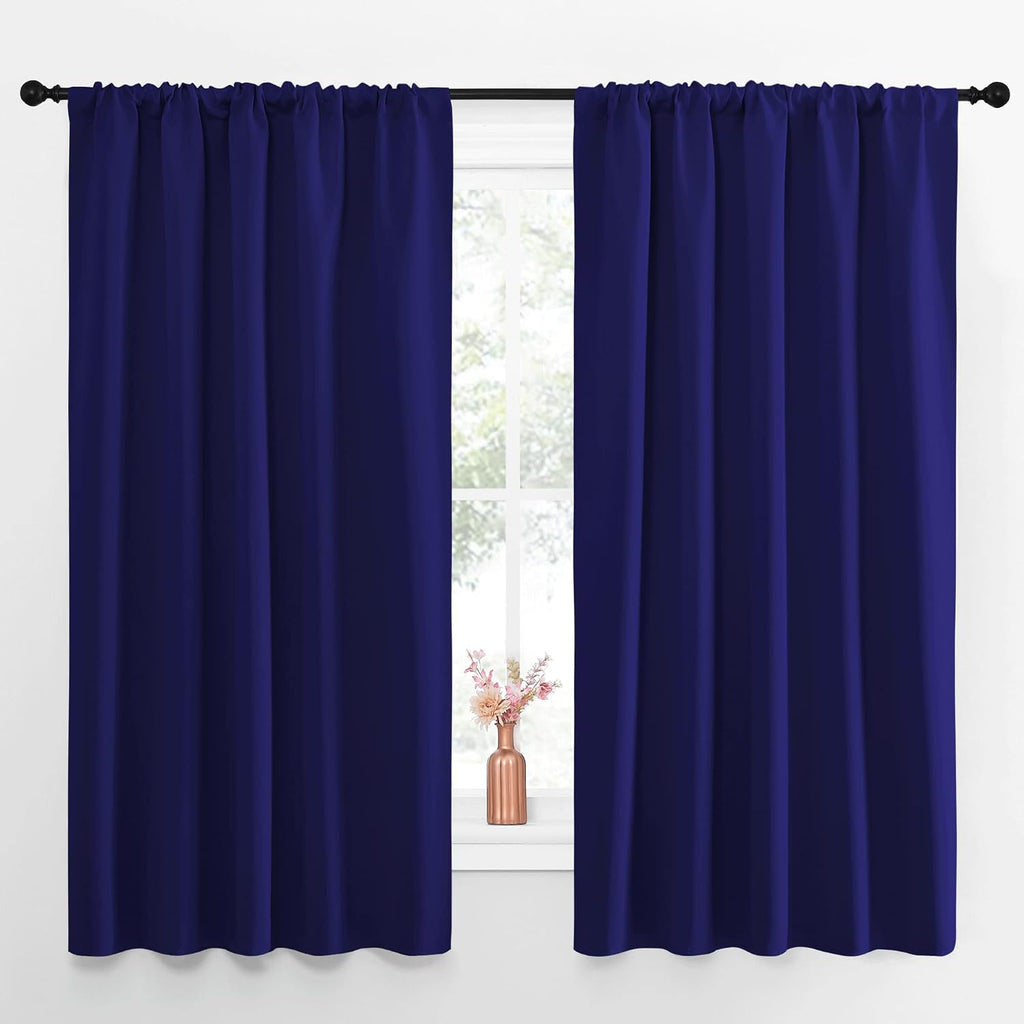 NICETOWN Curtains Blackout Draperies - Modern Design Thermal Insulated Solid Rod Pocket Top Blackout Drapes for Kid's Bedroom, Window…