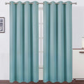 Lemomo Blackout Curtains 52 x 84 inches Long Stone Blue Curtains Set of 2 Panels Thermal Insulated Room Darkening Curtains for Bedroom 84 i…