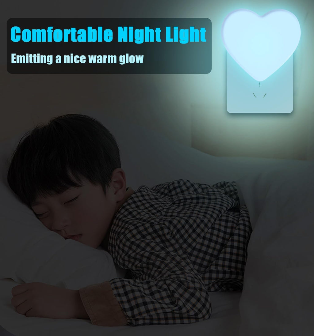INZU Night Lights Plug into Wall, LED Night Light for Kids, Cute Nightlight with Auto Dusk to Dawn Sensor, LED Nightlight with Soft Warm…