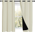 Nicetown Warm Curtains for Winter, Bedroom Full Blackout Curtain Panels, Great Job for Blocking Light, Complete Blackout Draperies with Bla…