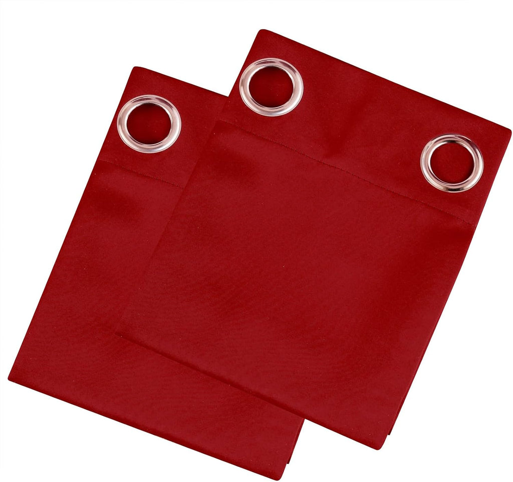 Lemomo Blackout Curtains 66 x 72 Inch Long Bright Red Curtains Set of 2 Panels Room Darkening Curtains for Bedroom and Living Room 72 Inch…