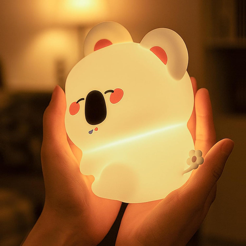 Koala Night Light for Nursery - Soft Squishy Dimmable Baby Night Lamp, Rechargeable Touch Control with Timer, Soft Silicone Breastfeeding…