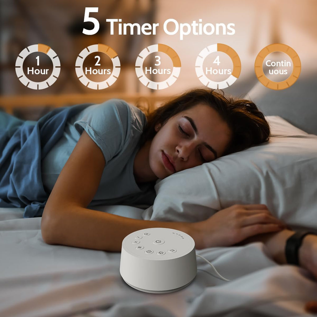 Color Noise Sound Machines Sleep White Noise Machine with 25 Soothing Sounds 32 Volume Levels 5 Timers and 4 Sound Categories and Memory…