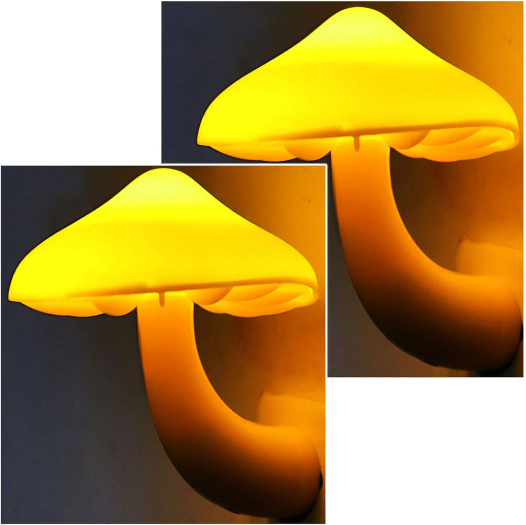 AUSAYE 2Pack Mushroom Night Light Plug in Lamp, Led Lights for Adults Kids Baby Children NightLight Wall Decor Lamp Bedroom…