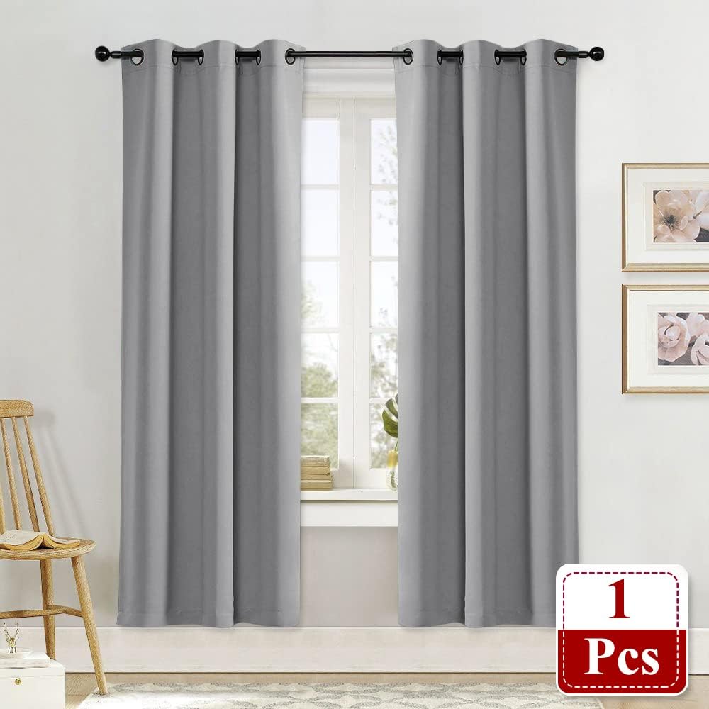 NICETOWN Blackout Curtain Blind for Bedroom Thermal Insulated Grommet Blackout Room Darkening Drape/Drapery (Single Panel, W42 x L72…