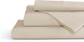Linenhome Linen Home 4 Piece Twin Size Cotton Sheet Set, 100% Cotton Percale, 2 Pillowcases, Deep Pocket with All Around Elastic Sheet, Cri…