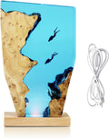 Epoxy Resin Lamp, Ocean Night Light, Artistry Home Decor Bedside Nightlight, Unique Resin Lighting, Nightstand Decorations for Bedroom…