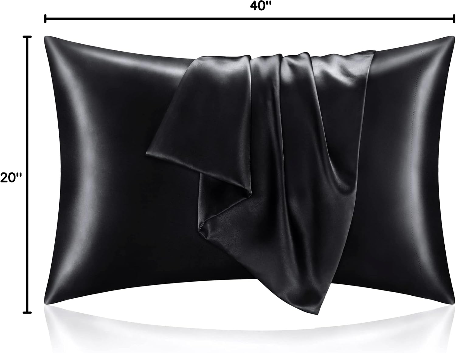 Bedelite Satin Pillowcase for Hair and Skin, Super Soft and Cooling Similar to Silk Pillow Cases 2 Pack with Envelope Closure, Gift for Wom…