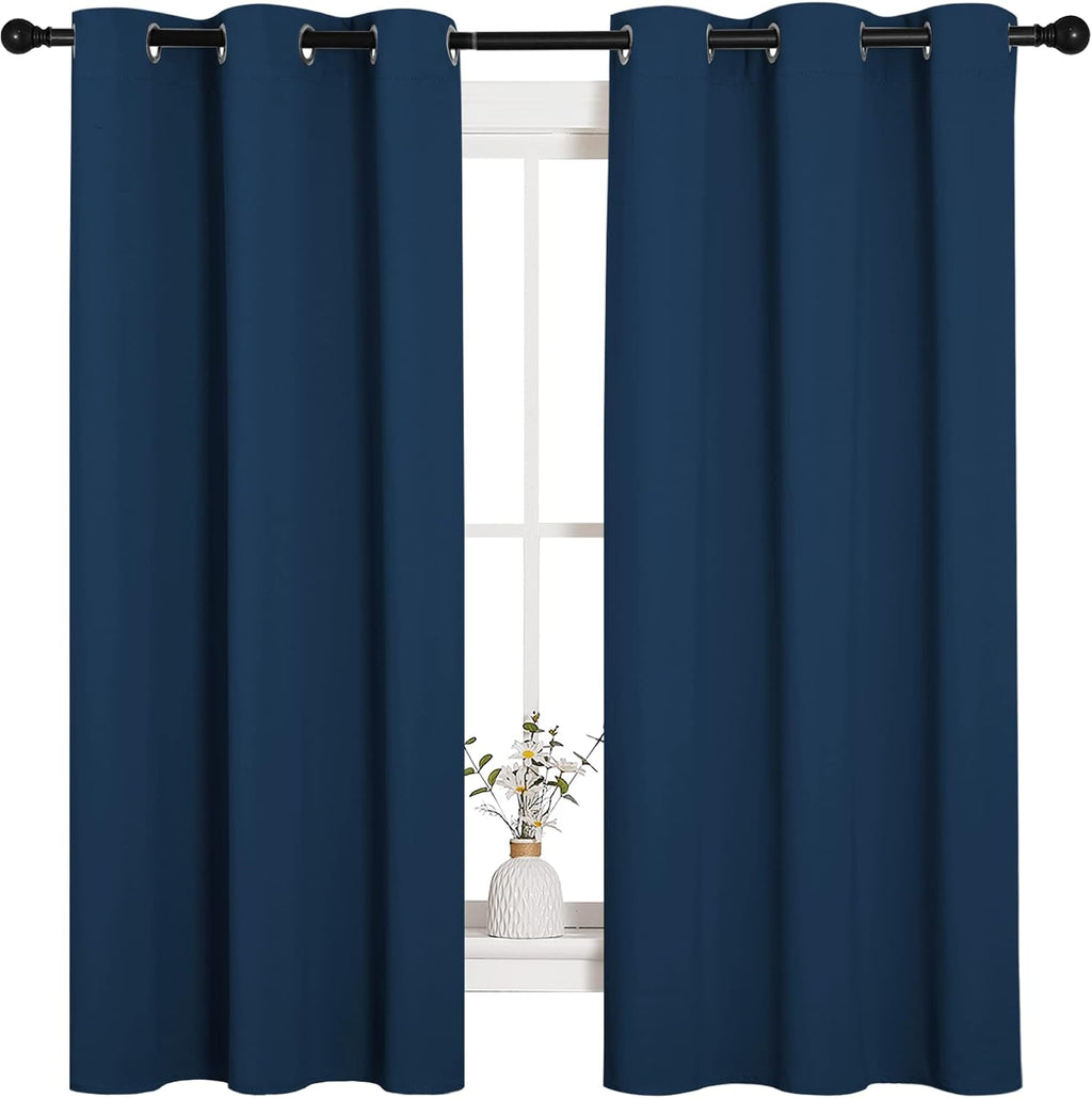 NICETOWN Room Darkening Curtains 63 inch Length 2 Panels, Thermal Insulated Grommet Blackout Curtains for Modern Casual Elegant Bedroom…