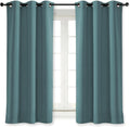 NICETOWN Kitchen Blackout Window Curtain Panel Home Fashion Thermal Insulated Solid Grommet Room Darkening Drape for Apartment (Greyish…