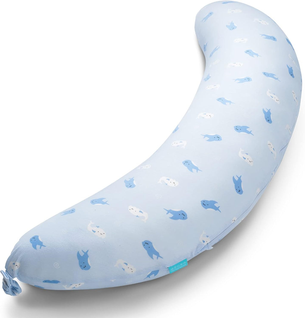 BYRIVER Firm C Shaped Body Pillow for Side Sleeping Women Men, Cooling Pregnancy Pillows for Sleeping, Washable Jersey Cotton Cover…
