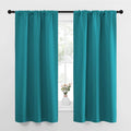 NICETOWN Peacock Blue Blackout Curtains Panels for Window, Thermal Insulated Rod Pocket Blackout Drapes/Draperies for Living Room (2…