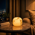 100% Marble Touch Pat Lamp, Unique Natural Stone Small Night Table Lamp, Type-C Rechargeable 3-Way Dimmable Bedside Lamp, Warm Ambient…