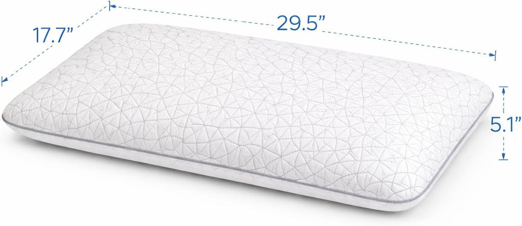 eluralux Quilted Bamboo Pillow Cover Collection – Cooling Pillow Protector with Zipper – Soft, Breathable & Washable Fabric (White,…