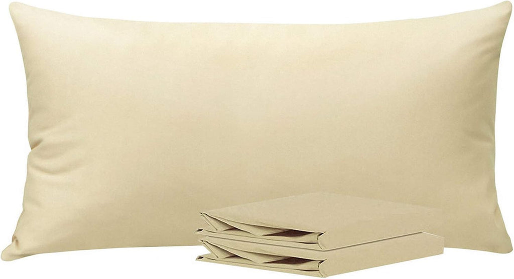 Ntbay King Pillowcase Set - 2 Pack Brushed Microfiber 20x40 Pillowcases - Soft, Wrinkle-Free, Fade-Resistant, Stain-Resistant, Light Taupe…