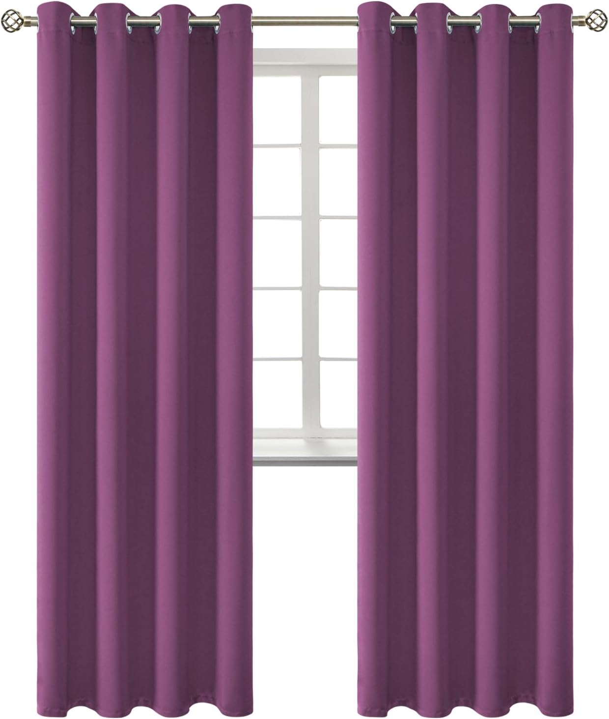 BGment Room Darkening Curtains 84 Inches Long - Grommet Thermal Insulated Drapes Window Treatment Curtains for Bedroom, 2 Panels, 52 x 84 I…