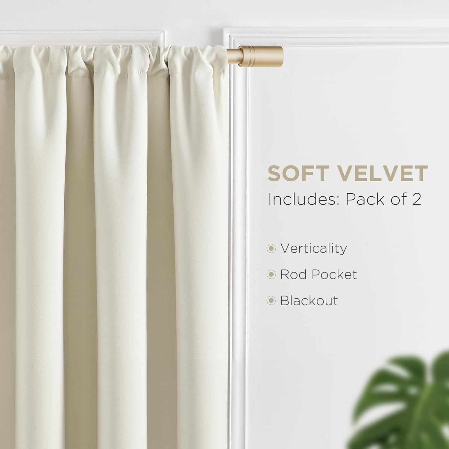 Joydeco White Velvet Curtains 84 Inches 2 Panels, Luxury Thermal Insulated Soft White Curtains for Bedroom & Living Room, Room Darkening Ve…