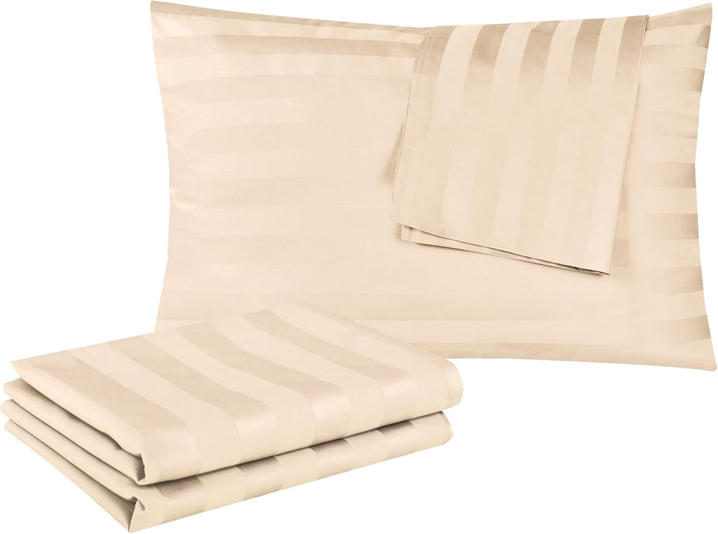 ShunjieHome 100% Egyptian Cotton Standard Pillow Protectors Set of 2, 400 Thread Count Sateen Weave Cooling Pillowcase, easy maintenance…