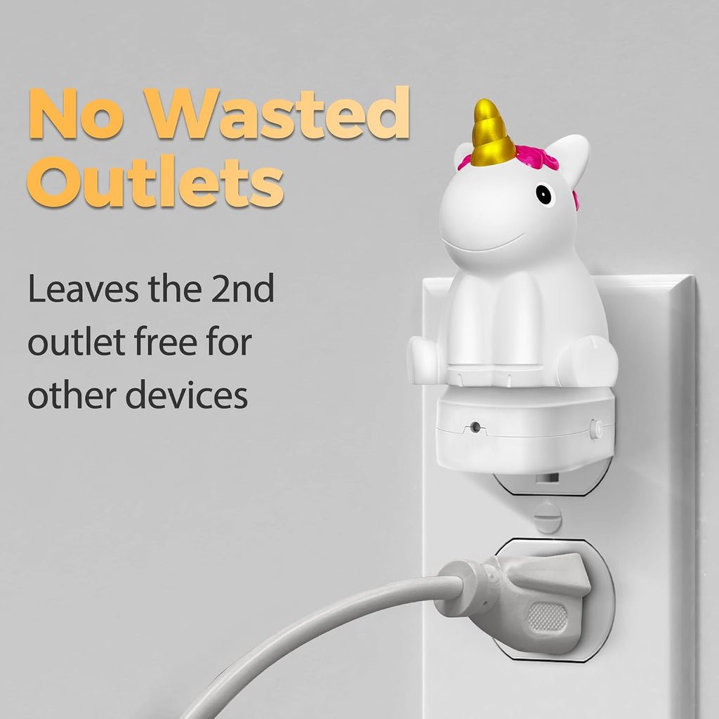 DORESshop LED Night Light for Kids, 3D Cute Unicorn Night Lights Plug into Wall with Dusk to Dawn Sensor, RGB+Soft White 3000K Plug in…
