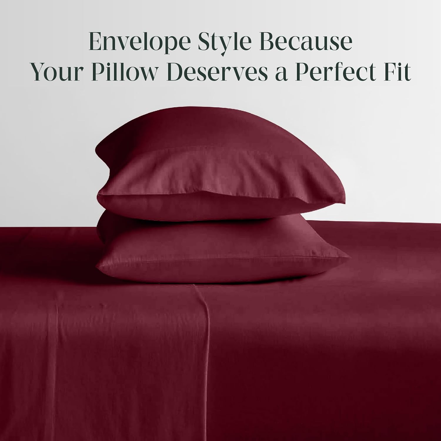 FEATHER & STITCH NEW YORK 100% Cotton 2 Piece King Pillow Cases, 300TC Ultra-Soft Pillowcases with Envelope Closure, Wrinkle- Fade- Stain…