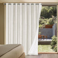 H.VERSAILTEX Blackout Curtains, Durable Thick Textured Look 100% Blackout Patio Door Curtain, Grommet Extra Wide Sliding Door Curtain…