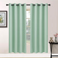 Yakamok Light Sage Green Blackout Curtains-Room Darkening Green Thermal Insulated Grommet Set of 2 Drapes for Bedroom Living Room, 52W x…