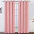 Lemomo Blackout Curtains 52 x 90 Inch Long Pink Curtains Set of 2 Panels Room Darkening Curtains for Bedroom and Living Room 90 Inch Pink