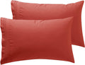 Nestl Rust Pillow Cases - Soft Queen Size Set of 2, 1800 Microfiber Pillow Cases with Envelope Closure, 20x30 Inches cotton