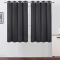 Lemomo Dark Grey Thermal Blackout Curtains/52 x 54 Inch/Set of 2 Panels Room Darkening Curtains for Bedroom 54 Inch Grey