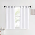 NICETOWN White Short Window Curtains 40 inch Long for Windows, White, W34, 1 Pair, Solid Grommet 50% Light Reducing Thermal Insulated…