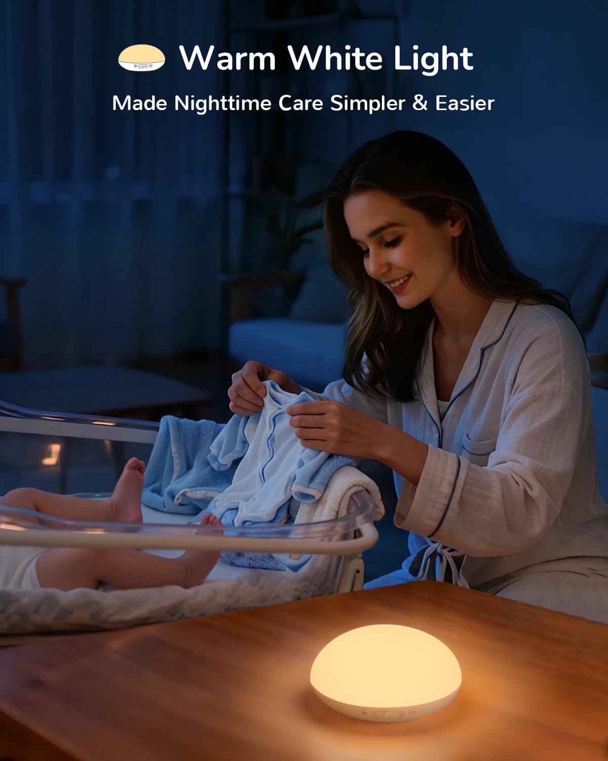 Tozing Egg Light for Nursery, Portable Baby Night Light for Breastfeeding, Rechargeable Baby Nightlight with Timer, Dimmable Battery Powere…