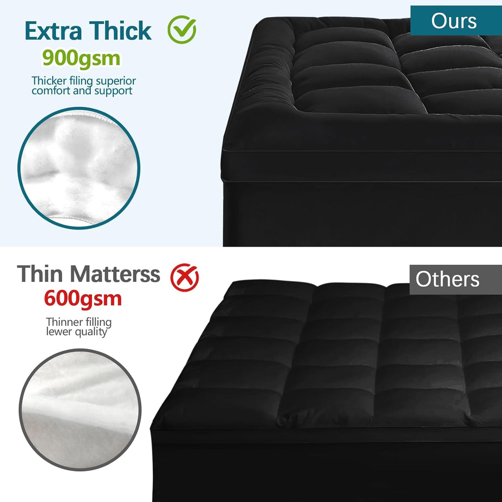 CYMULA California King Mattress Topper - Extra Thick Cooling Mattress Pad Cover for Back Pain - Soft Mattress Protector with 8-21 Inch…