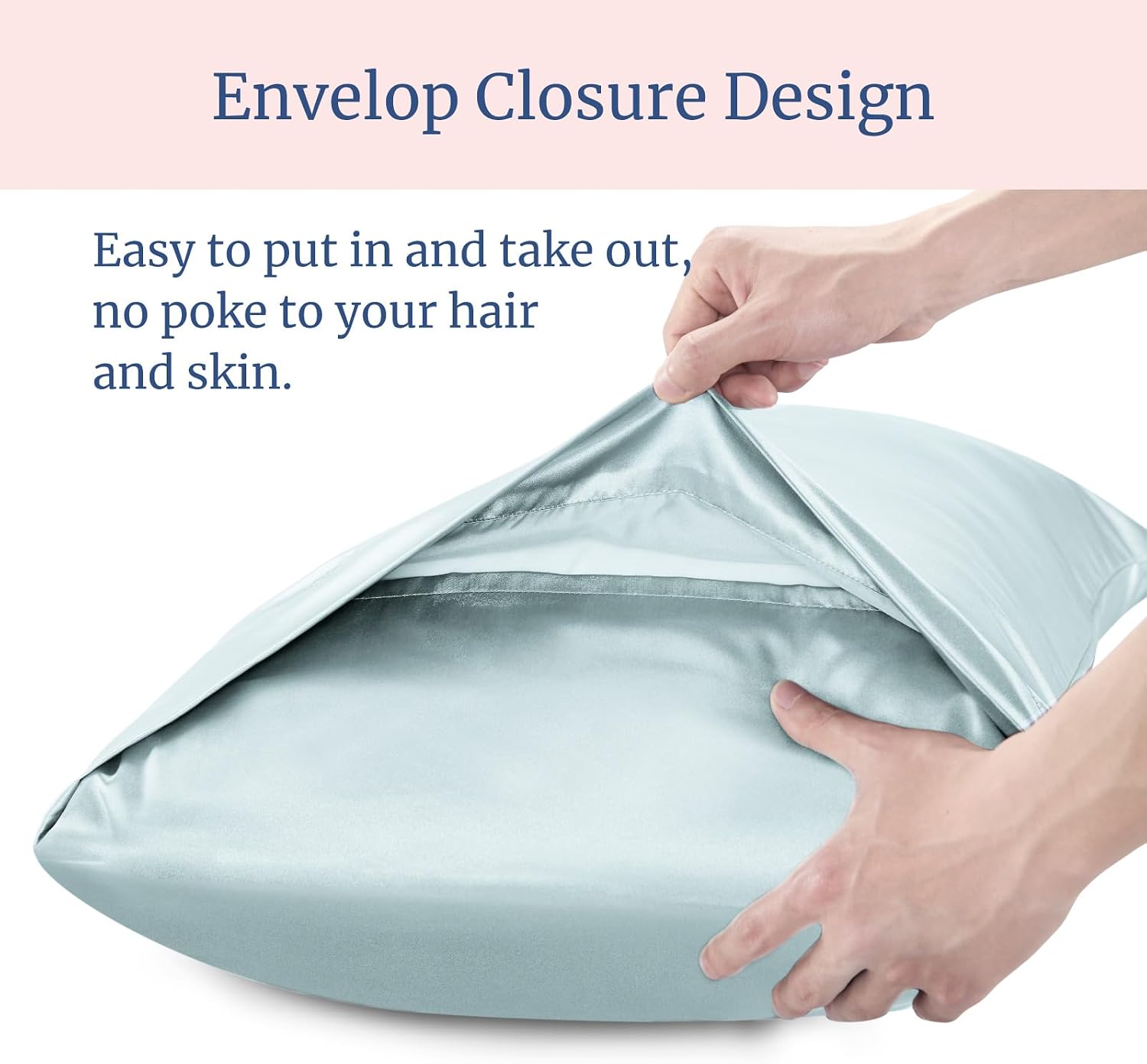 Bedelite Satin Pillowcase for Hair and Skin, Super Soft and Cooling Similar to Silk Pillow Cases 2 Pack with Envelope Closure, Gift for Wom…