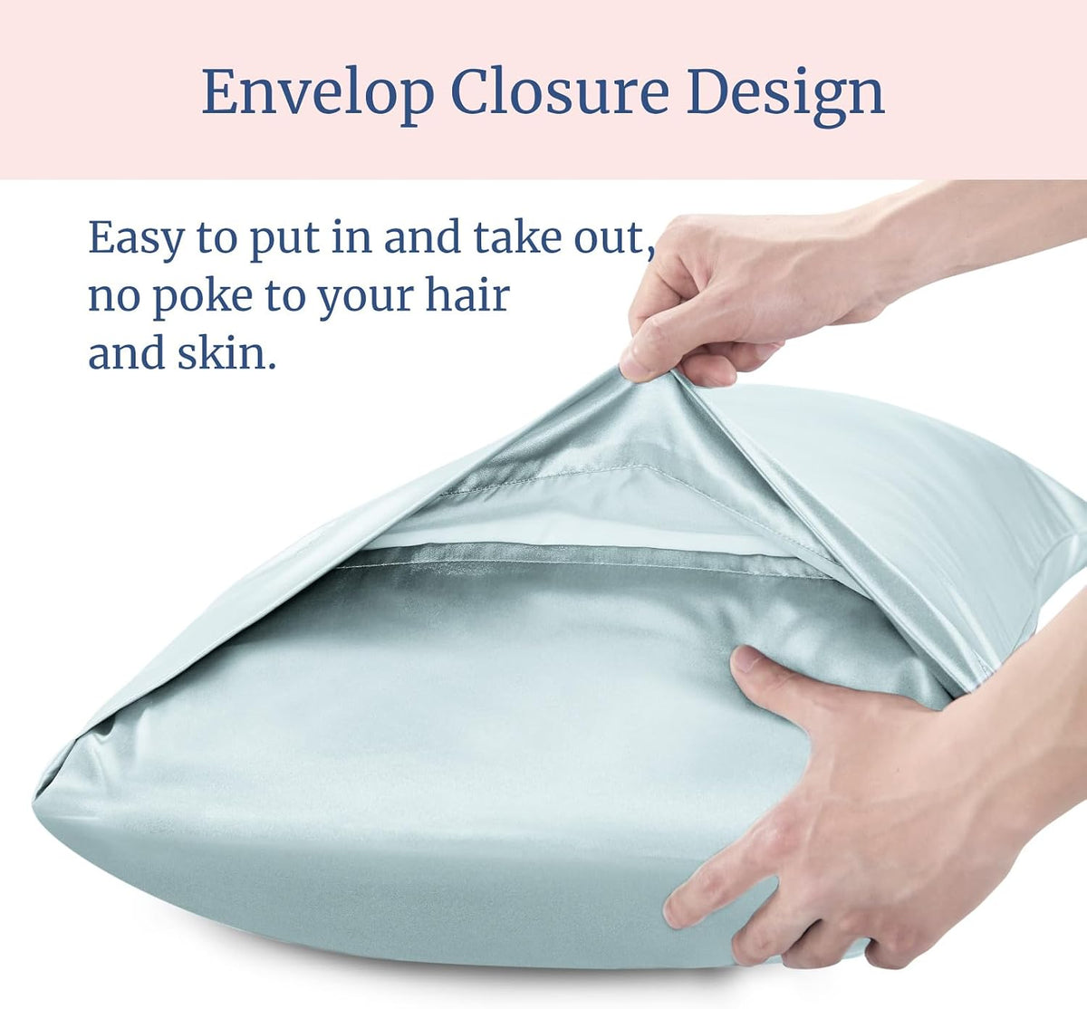 Bedelite Satin Pillowcase for Hair and Skin, Super Soft and Cooling Similar to Silk Pillow Cases 2 Pack with Envelope Closure, Gift for Wom…