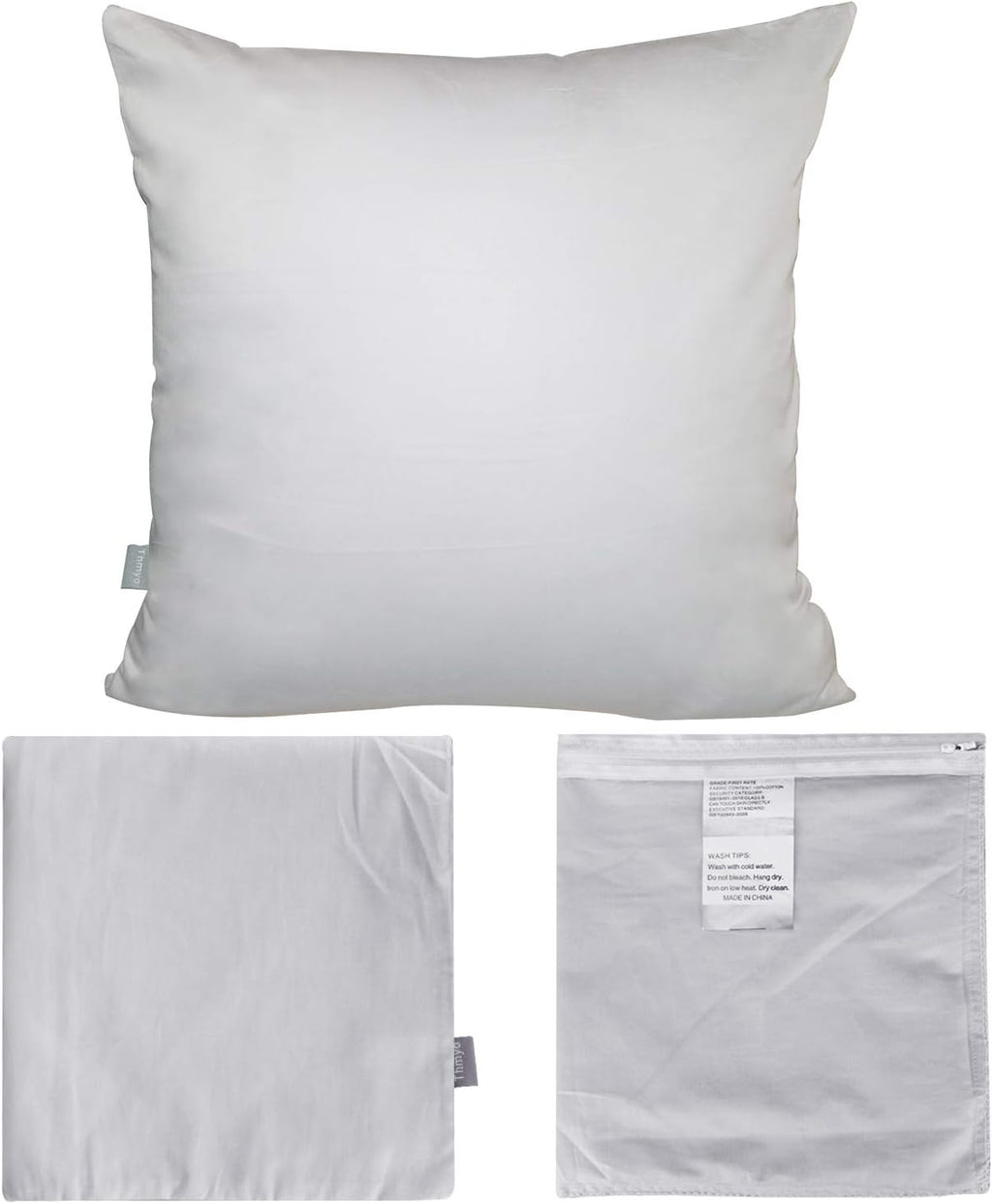 Thmyo 4-Pack 100% Cotton Comfortable Solid Decorative Throw Pillow Case Square Cushion Cover Pillowcase Sublimation Blank Pillow Covers DIY…