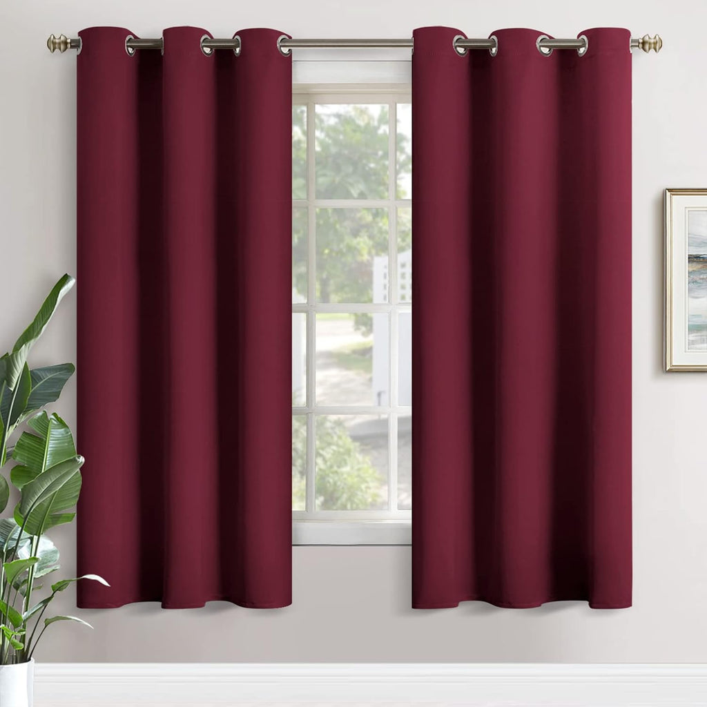 YoungsTex Burgundy Blackout Curtains 72 Inches Long for Bedroom 2 Panels - Thermal Insulated Drapes with Grommet Room Darkening Privacy Chr…