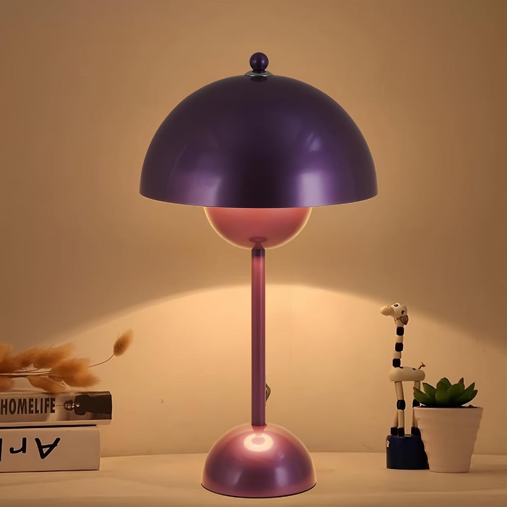 COSYLUX Modern Small Table Lamp for Bedroom, Cute Dome Shade Reflecting Light Reading Lamp for Living Room, Kid's Room, Study, Office…