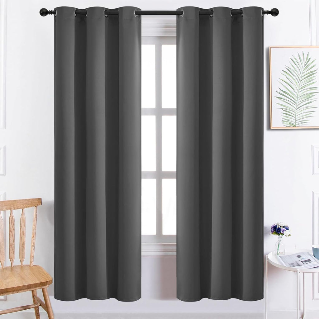 Yakamok 72 Inch Long Blackout Curtains for Bedroom, Thermal Insulated Room Darkening Curtains, Light Blocking Blackout Drapes for Living…