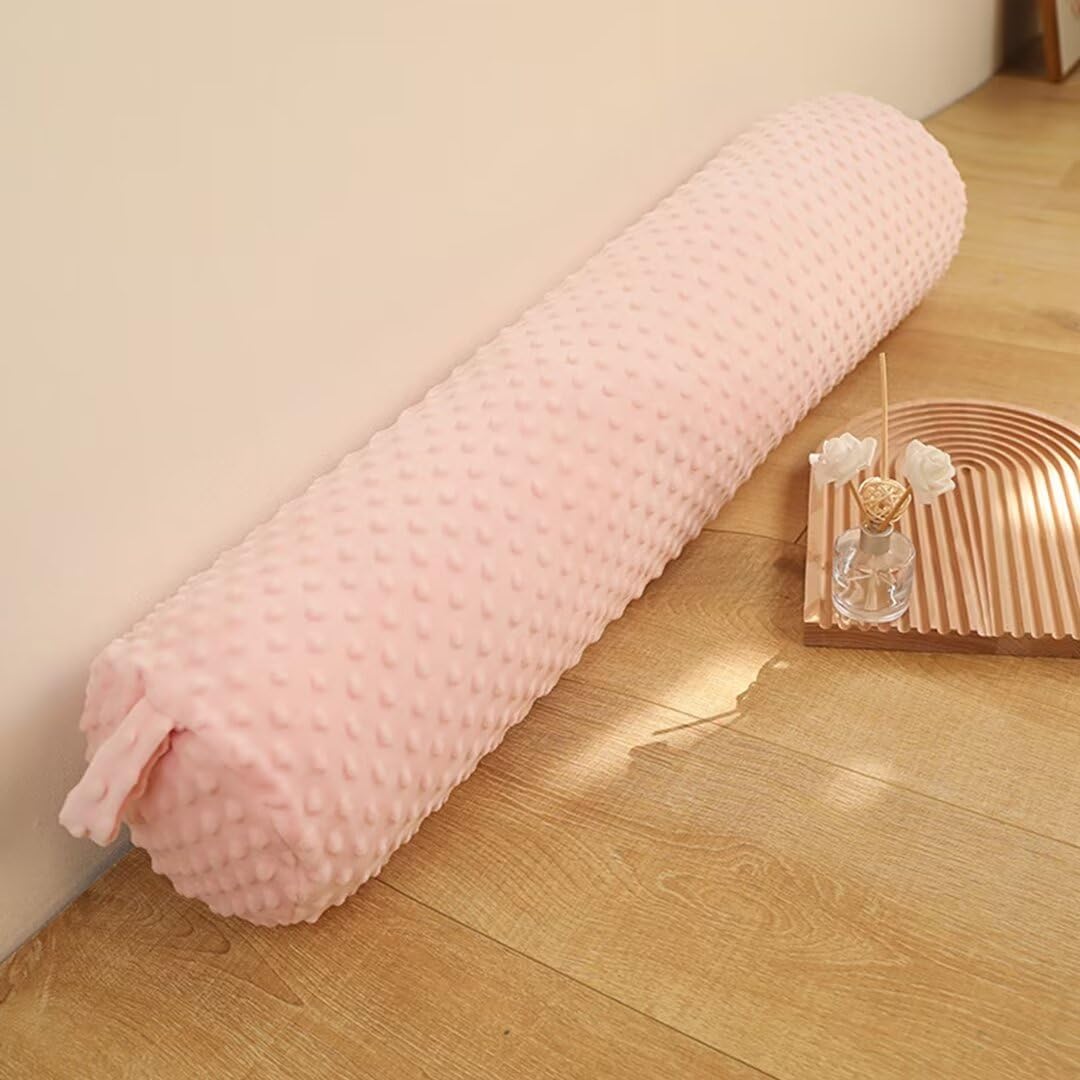 Neck Roll Cervical Pillows for Neck 24 inches Pink Round Neck Pillow for Bed Round Cervical Roll Cylinder Bolster Cushion with Removable…