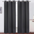 Lemomo Dark Grey Thermal Blackout Curtains/42 x 84 Inch/Set of 2 Panels Room Darkening Curtains for Bedroom 84 Inch Grey