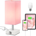 Ambimall Touch Control Table Lamp with 2 USB Charging Ports, 3 Way Touch Lamps Beside Desk, Nightstand Lamp for Bedrooms Living Room…