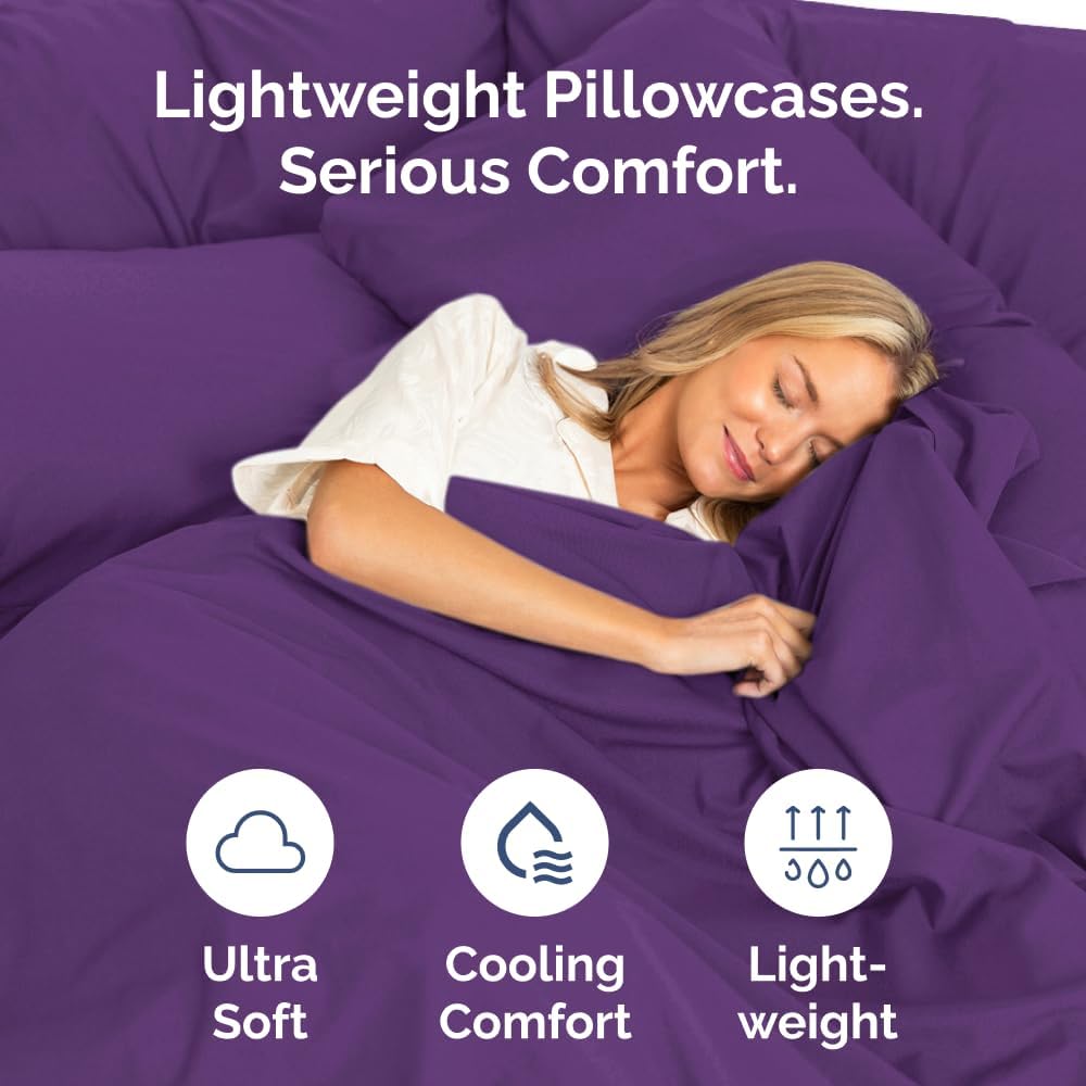 CGKUnlimited Queen Pillow Cases Set of 10 - Ultra Soft Hotel Quality Pillowcase Covers - Comfy & Wrinkle Free - Shrink, Stain & Fade Resist…