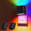 L LOHAS LED Night Lights Plug into Wall,[2-Pack] Plug in Night Light with Dusk to Dawn Sensor, Brightness Adjustable, RGB Color…