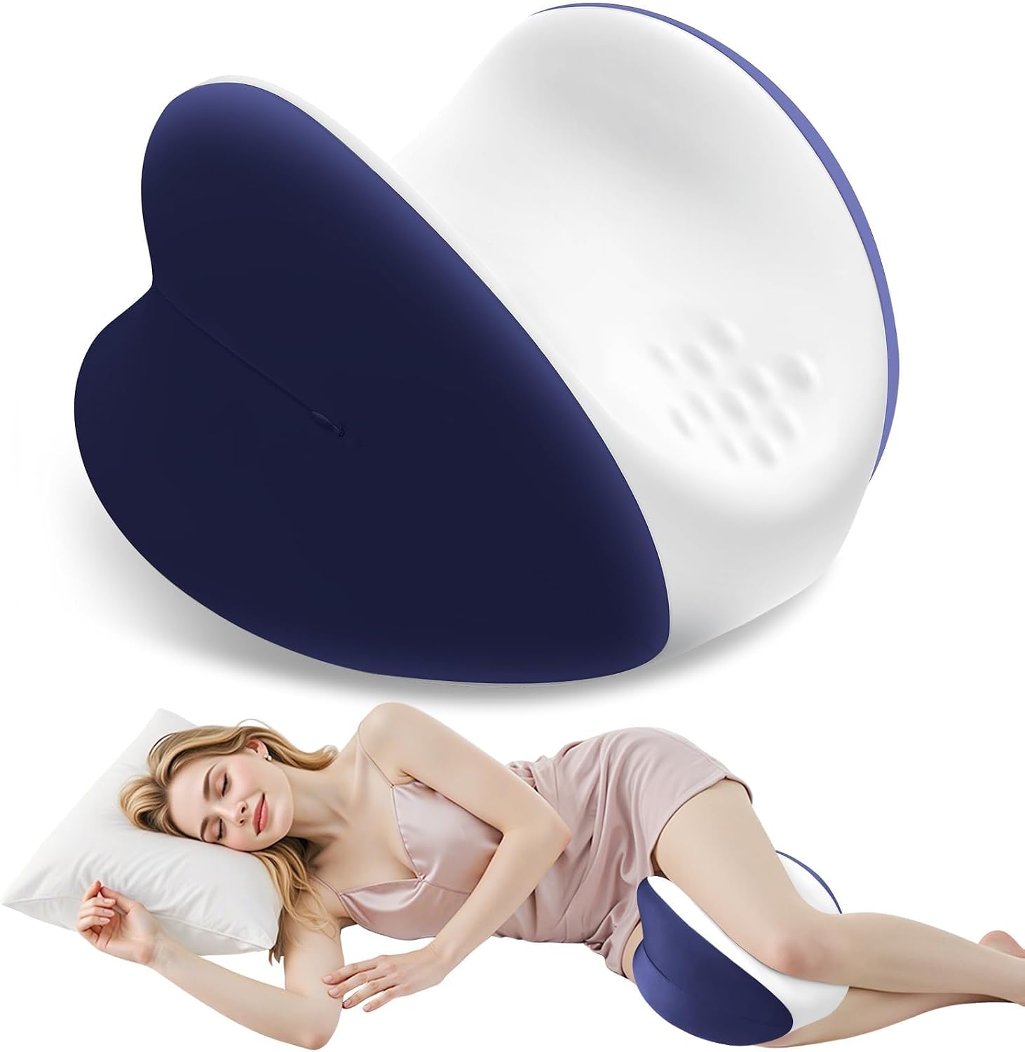 TranquilMoments Knee Pillow for Side Sleepers, Leg Pillow with Cooling Cover, Memory Foam Leg Pillow for Side Sleeping, Heart-Shape…