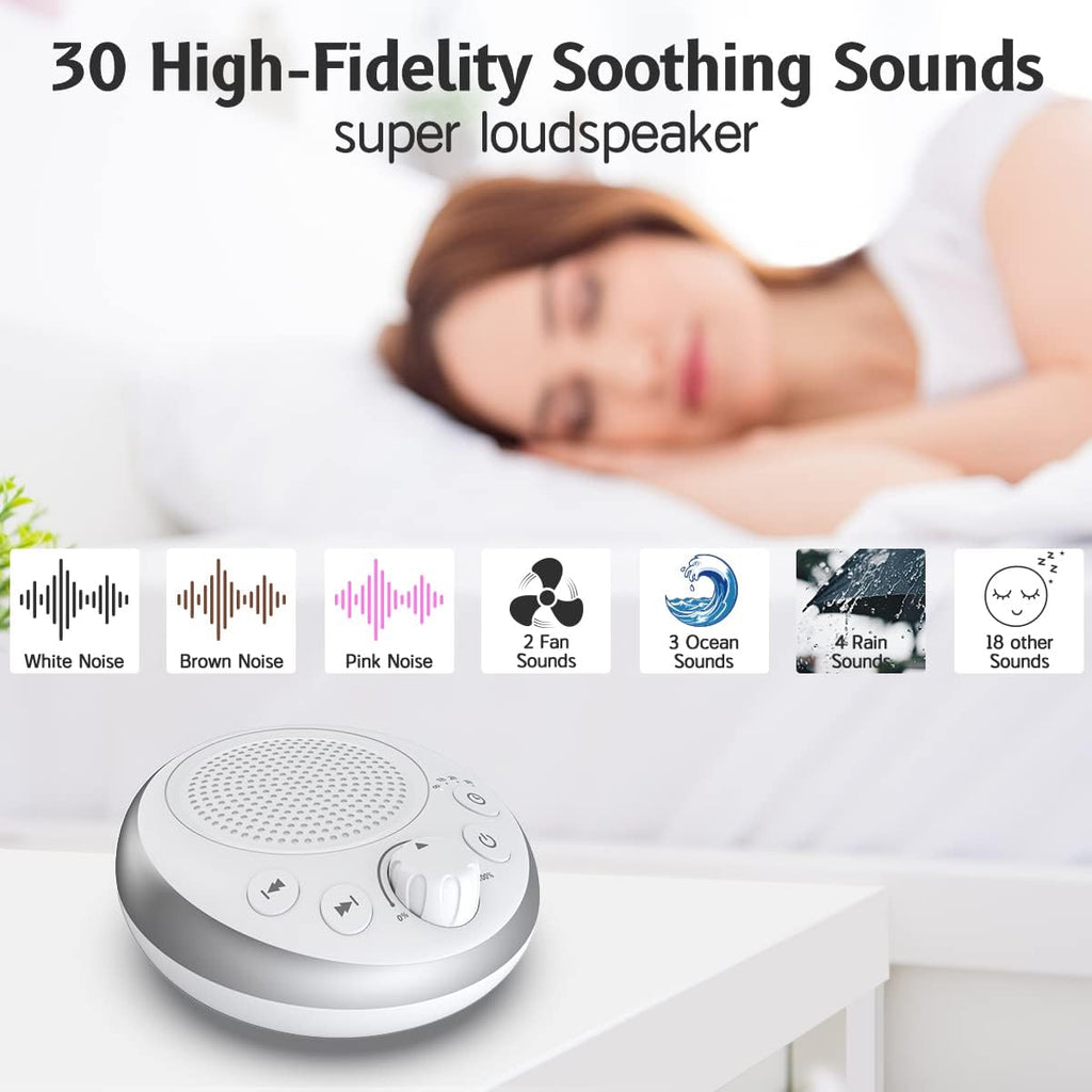 iDealSleep Loud Pink Noise Machine Sleep Machine Nostop 30 Soothing Sounds for Baby Kids Adults Sleep Pinknoise Machine 36-Level Vol Auto-O…
