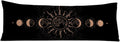 Mystical Boho Moon Phases Body Pillow Covers 20x54, Witchy Celestial Sun and Moon Astrology Long Body Pillow Case Cover with Hidden…