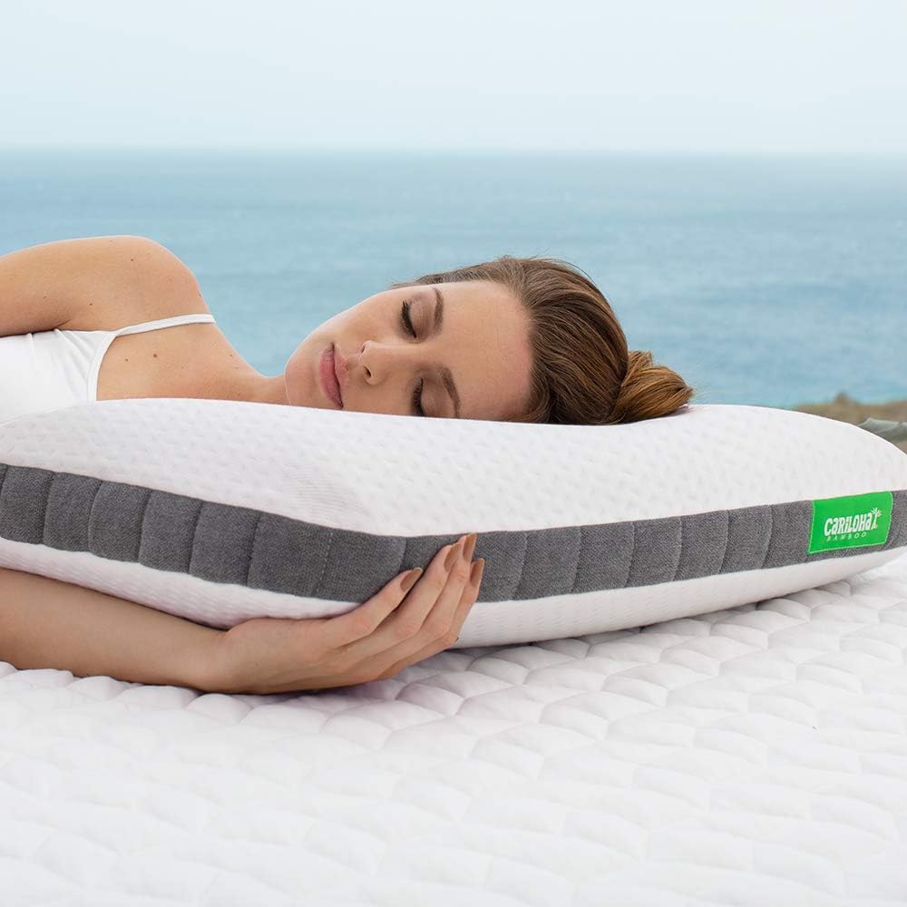 Cariloha Luxurious Cooling Airflow Pillow | King | White | 38" Lx20 W | Viscose Material | Naturally Breathable, Hypoallergenic, and Moistu…