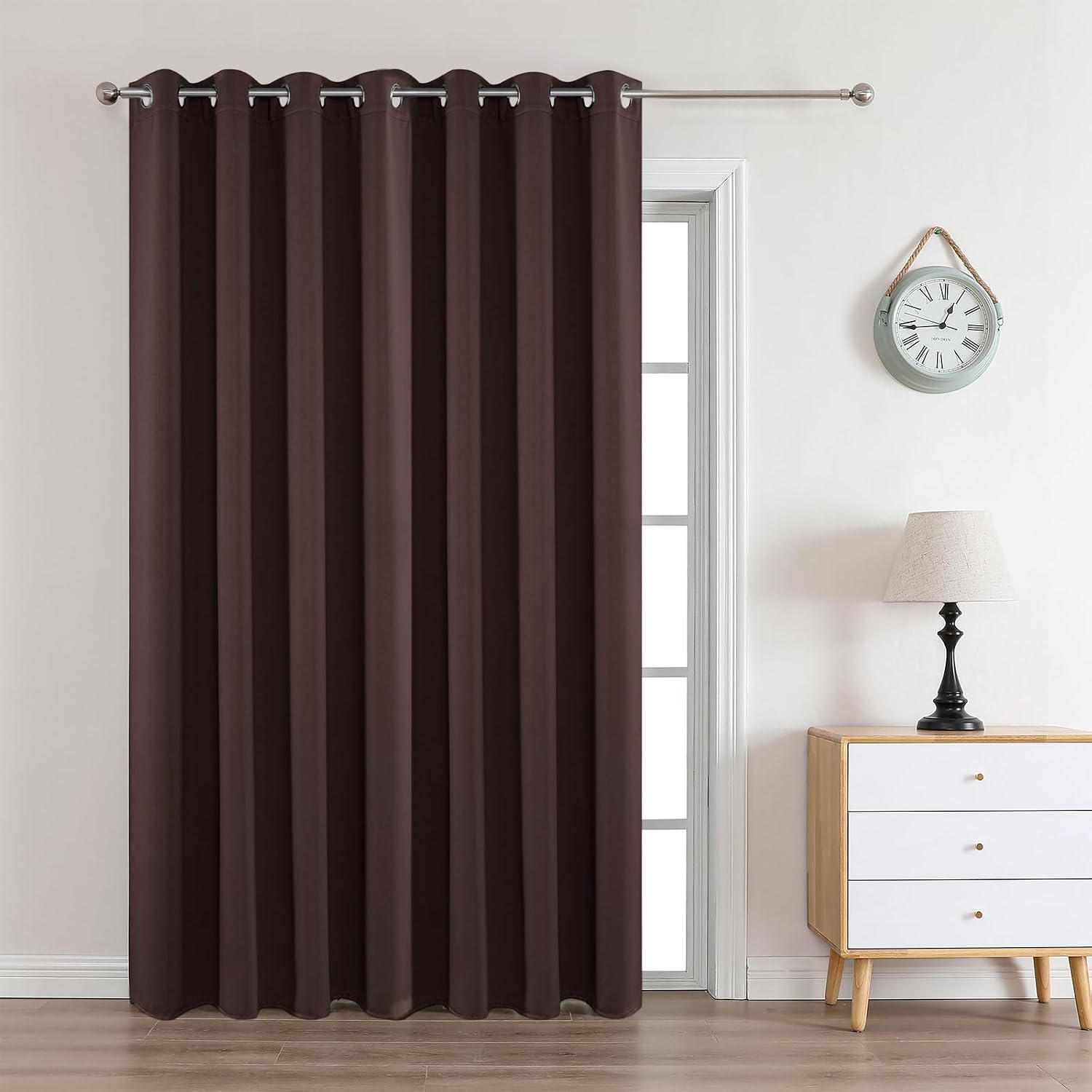 Joydeco Blackout Curtains 108 Inches Long 1 Panel, Thermal Insulated Long Curtains& Drapes 1 Piece, Room Darkening Grommet Drapes for Livin…
